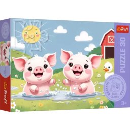 Trefl: Purceluși la fermă puzzle - 30 piese