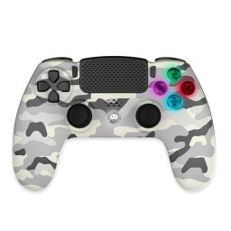 Freaks and Geeks - Controller LED fără fir PS4 - Camo alb (140142C)