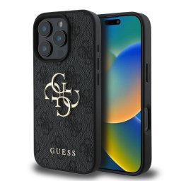 Husa Husa pentru iPhone 16 Pro - Guess Hardcase 4G Big Logo (GUHCP16L4GMGGR) - Black