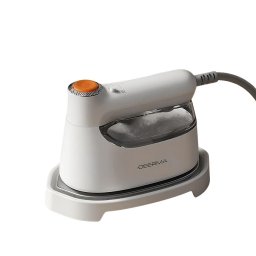 Fier de calcat Aparat de călcat cu aburi 1200W, 25000Pa, Abur vertical, Design portabil pliabil, Încălzire rapidă 15 sec, Rezervor 110ml, Alb