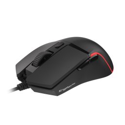 Mouse gaming cu fir Gensesis Krypton 220, senzor optic, interfata USB, rezolutie maxima 6400 DPI, numar butoane 6, iluminare RGB, maximum frame rate 6 666 FPS, negru