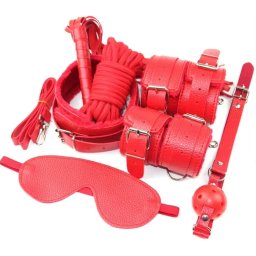 Set Rosy Bondage 7pcs Rosu