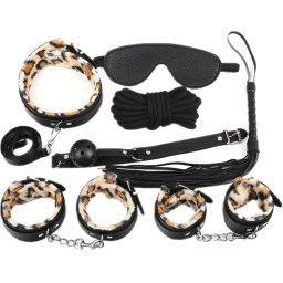 Set Rosy Bondage 7pcs Leopard