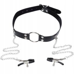 Calus Rosy O Ring Nipple Clamps Negru