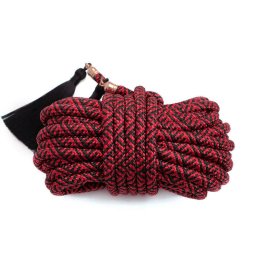 Sfoara bondage Rosy Tassels Negru/Rosu