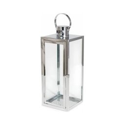Felinar decorativ TOWER 29 cm, crom lucios