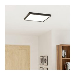 Eglo 901728 - Plafonieră LED RGBW dimabilă, cu sticlă fumurie FUEVA-Z LED/17,8W/230V 39cm IP44 negru