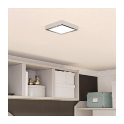 Eglo 901765 - Plafonieră LED pentru baie FUEVA, 7W/230V, 15x15 cm, IP44, crom