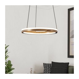 Eglo 901826 - Lustră LED dimabilă pe cablu MEZZOMONTE 2xLED/20W/230V bronz + telecomandă