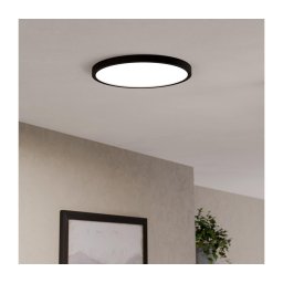 Eglo 901725 - Plafonieră LED RGBW reglabilă pentru baie FUEVA-Z LED/17,5W/230V 38,9 cm IP44 negru
