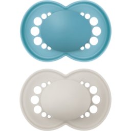 MAM Original 16m+ suzetă Turquoise/ Grey 2 buc