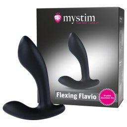 mystim Flexing Flavio - vibrator electrostimulant pentru prostată (negru)