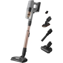 Aspirator vertical 800 EP82AB25UG, autonomie pana la 90 min, 25,2 V, 150 AW, ecran LCD, 3 viteze + AUTO, 0,4 l, perie electrica cu LED, duza spatii inguste, duza pentru zone delicate, stand incarcare pe podea, gri închis