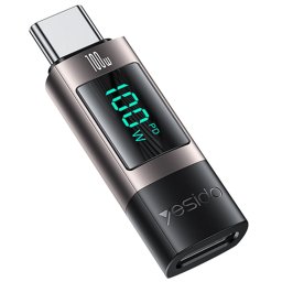 Adaptor USB-C, Display, Fast Charge - Yesido (GS24) - Grey