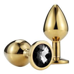 Dildo metalic Rosy Large Black Diamond