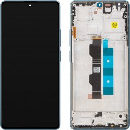Display cu Touchscreen Xiaomi Redmi Note 14S, cu Rama, Albastru (Ocean Blue), Service Pack 56000100N6R00