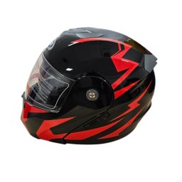 Casca Flip-up TECH L (negru+verde)