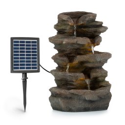 Blumfeldt Stonehenge, fântână solară, iluminat cu LED, poliresină, baterie litiu-ion (LEU13-Stonehenge)