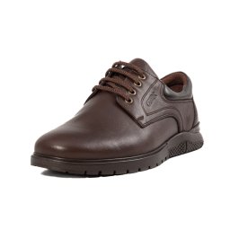 Pantofi barbati casual, piele naturala, OT555 C4 maro inchis