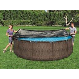 Prelata bestway pentrupiscine rotunde cu cadru metalic 305 cm, 58036