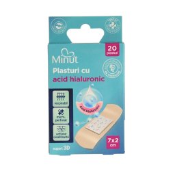 Plasturi cu Acid Hialuronic, 20 buc cutie, Minut