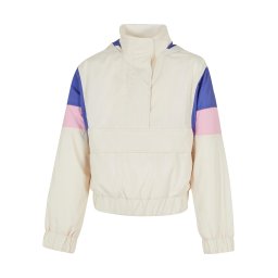 Girls' Light 3-Tone Pull-Over Jacket White Sand/Purpleday/Girlypink