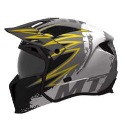 Casca MT Streetfighter SV S Tackle B2 gri mat (ochelari soare integrati) - masca (protectie) barbie si cozoroc detasabile - omologare noua ECE 22.06