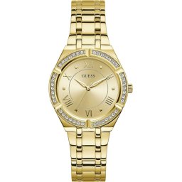 GUESS Ceas analogic 'Cosmo' auriu / transparent