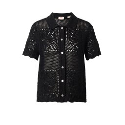 LEVI'S ® Geacă tricotată 'Susanna Floral Crochet Shirt' negru