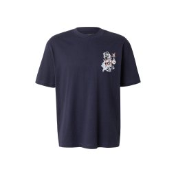 GUESS Tricou bej / bleumarin / albastru deschis / portocaliu