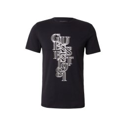 GUESS Tricou negru / alb