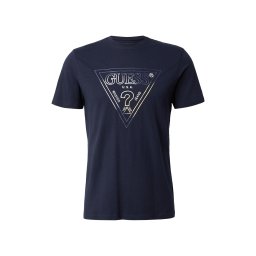 GUESS Tricou bleumarin / alb