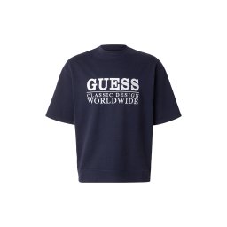 GUESS Tricou 'PACIFIC' albastru marin / alb