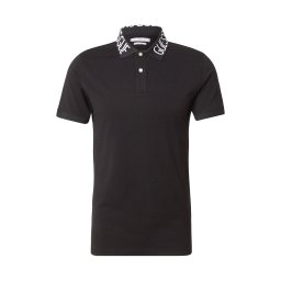 GUESS Tricou 'NOLAN' negru / alb