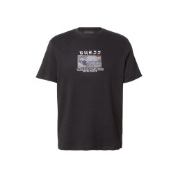 GUESS Tricou 'JAPAN SMALL LANDSCAPE' albastru / negru / alb