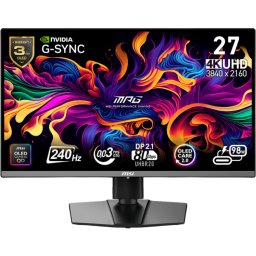 Monitor LED MPG 272URX QD-OLED, 26.5 inch, UHD, 3840 x 2160, HDMI, DisplayPort, 240 Hz, 0.03 ms, Negru
