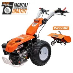 Motocultivator RURIS 1077S 16CP, benzina, pornire electrica, 3+2 viteze, diferential + freza de sapat SX77 80 cm