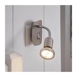 Eglo 902366 - Lampă LED de priză MINI, 1xGU10/2,8W/230V, crom mat