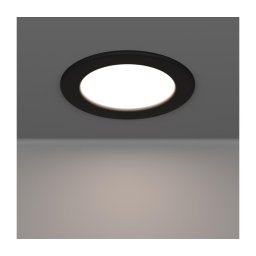 Eglo 901413-LED FUEVA – corp de iluminat încastrat pentru baie, LED 6,3 W, 230 V, Ø 11,9 cm, IP44, negru