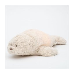 Moonie - Jucărie pentru adormit cu melodie și lumină, focă, bej organic