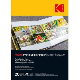 Hartie foto Kodak Photo Sticker Paper Gloss 120gsm A6x20 (3510652)