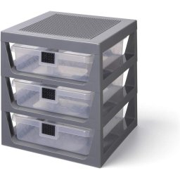 Room Copenhagen LEGO drawer shelf set of 3, storage box (grey)