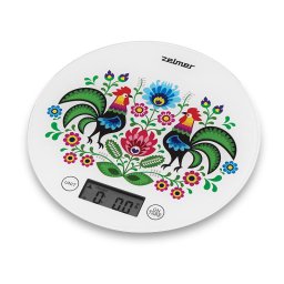 Cantar de bucatarie ZKS1611 capacitate 5 kg și precizie 1 g, funcție TARA, suprafață din sticlă securizată
