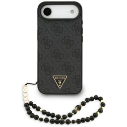 Husa Husa pentru iPhone 17 Air - Guess Hardcase 4G Triangle Logo MagSafe with Cord Strap (GUHMP17MP4TSDPPSK) - Black