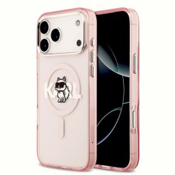 Husa Husa pentru iPhone 17 Pro Max - Karl Lagerfeld IML Choupette Sketch Logo MagSafe (KLHMP17XHGCHGKBP) - Pink