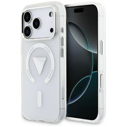 Husa Husa pentru iPhone 17 Pro - Guess IML Gradient Triangle Logo MagSafe (GUHMP17LHGTMLCGT) - Clear