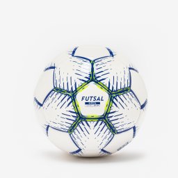 Minge de futsal hibrid mărimea 3, alb, albastru și galben fluorescent