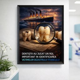 Poster cu Ramă Neagră –Dinții care au spus povestea Titanicului DNT42 (Dimensiune Poster: 40x50cm)