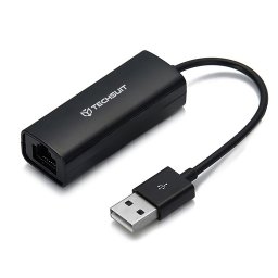 Adaptor USB Male la RJ45 LAN Port Female, 100Mbps, ABS - Techsuit Adapter NetLink (AC19) - Black