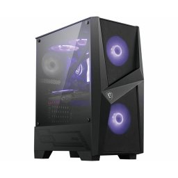CARCASA MSI Middle Tower, ATX, MAG FORGE 100M, fara sursa, sticla securizata, fan x 3, USB 3.2 gen 1 x 2, Jack 3.5 mm x 2, mesh pt. filtrare praf, negru, MAG FORGE 100M (timbru verde 0.24 lei)
